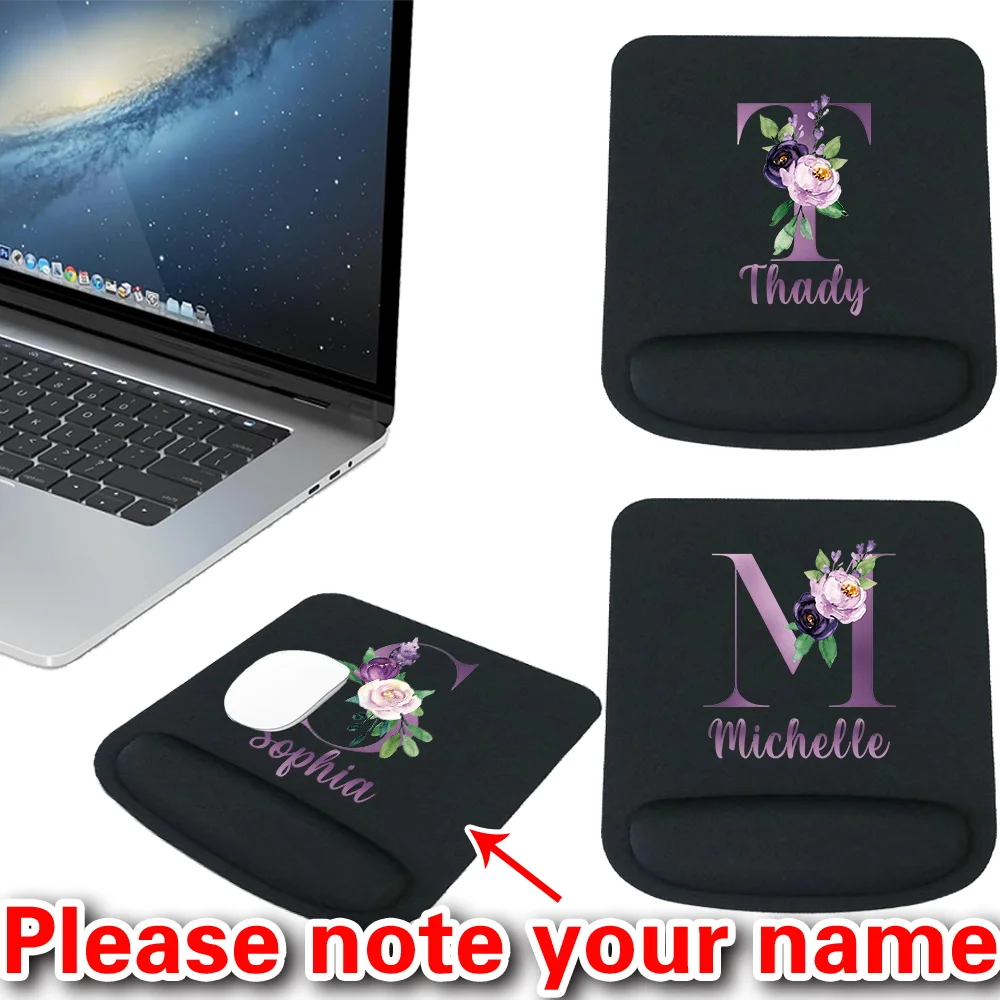

Personalized Customized Wrist Mouse Pad with Simple Letter Pattern Is Comfortable and Durable in Computer Office.
