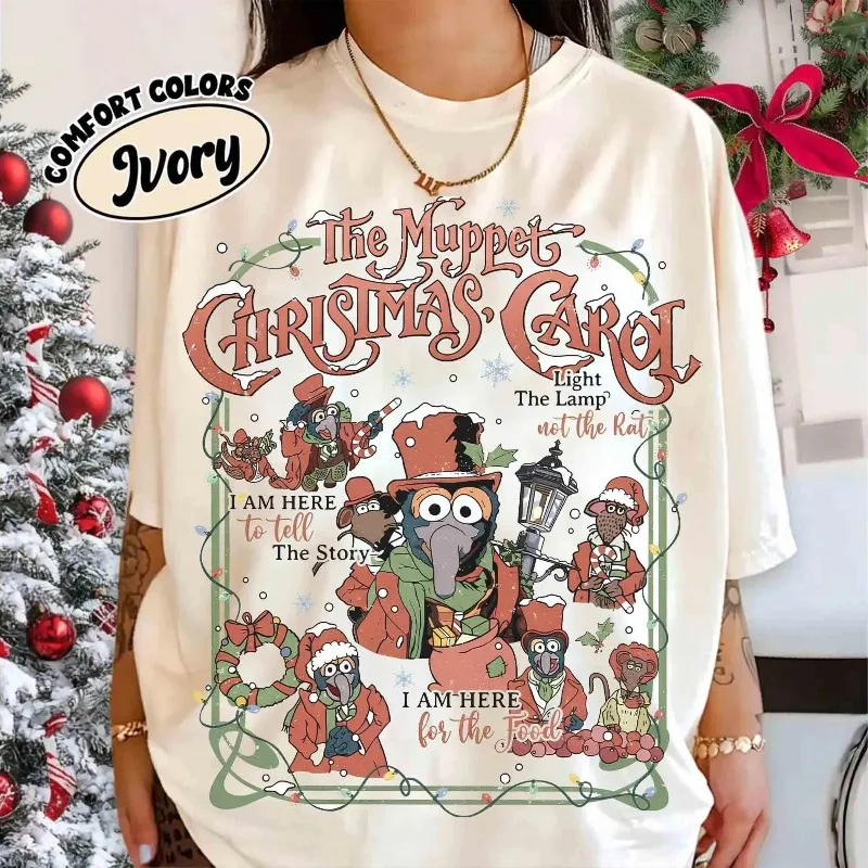 Comfortable Color ®  Puppet Christmas Carol Gonzo and Rizzo Halloween T-shirts for All Seasons Unisex Couple Fashion Streetwear