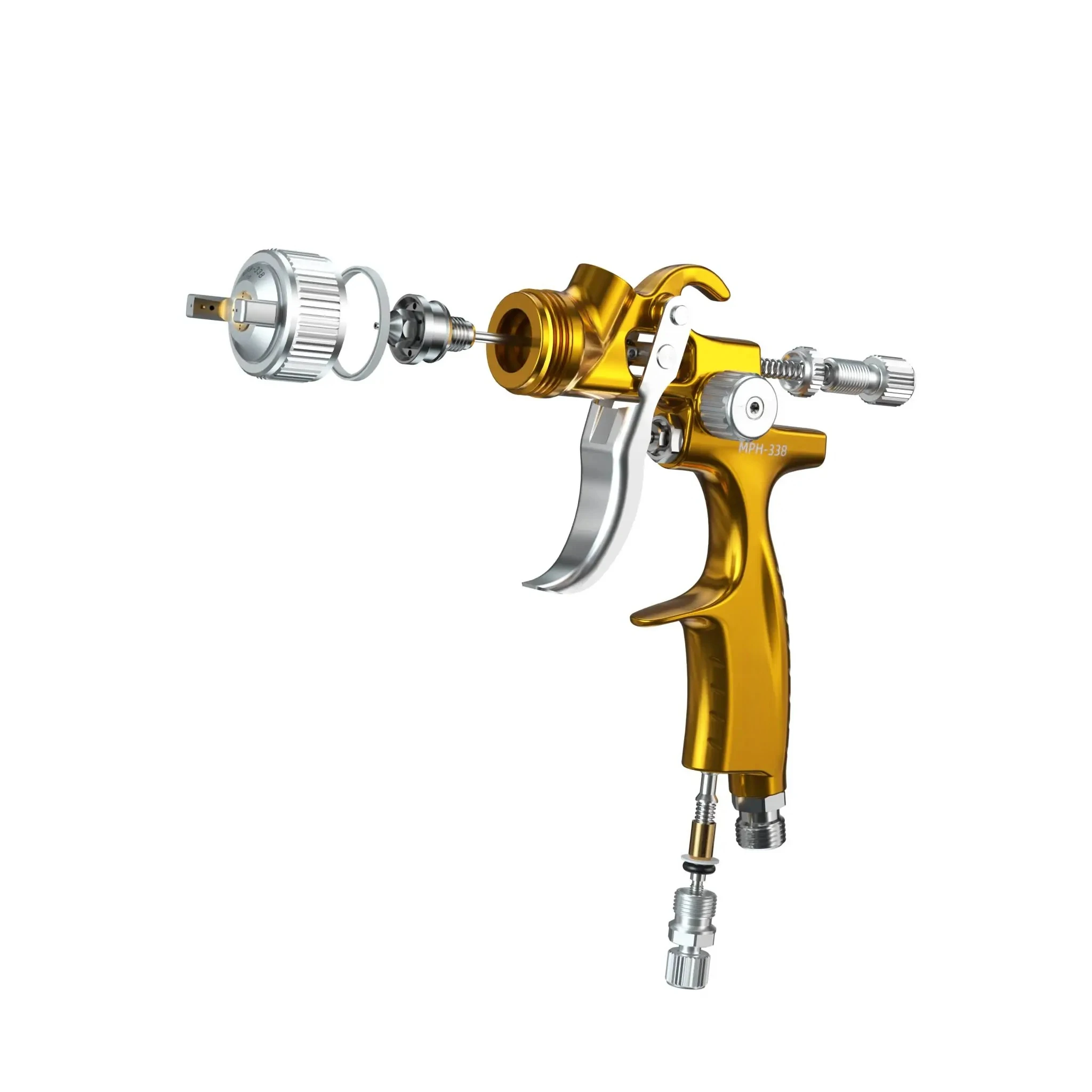 DIY Original PORPHIS LVLP 0.8/1.0mm mini Spray Gun MPH-338 paint airbrush for small car clear coat repairs painting&furniture