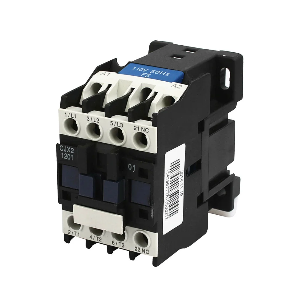 

CJX2-1201 12A 3P+NO Magnetic Ac Electric 3 Pole Contactor For Unit 3 Phase 380V 220V 110V 36V 24V Normally Closed Contactor