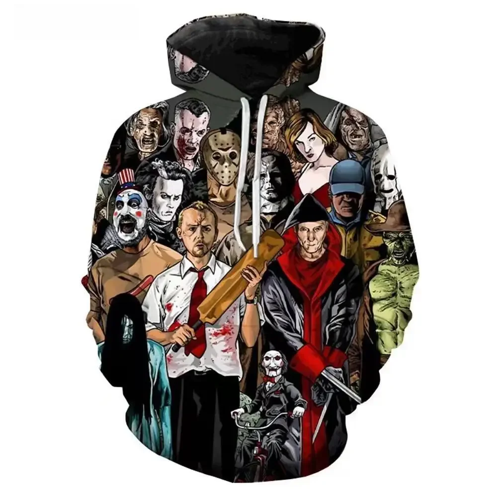 Horror Movie Michael Myers 3D Printed Hoodie Sweatshirt Men\'s and Women\'s Fashion Casual Pullover Street Hoodie Halloween Suit