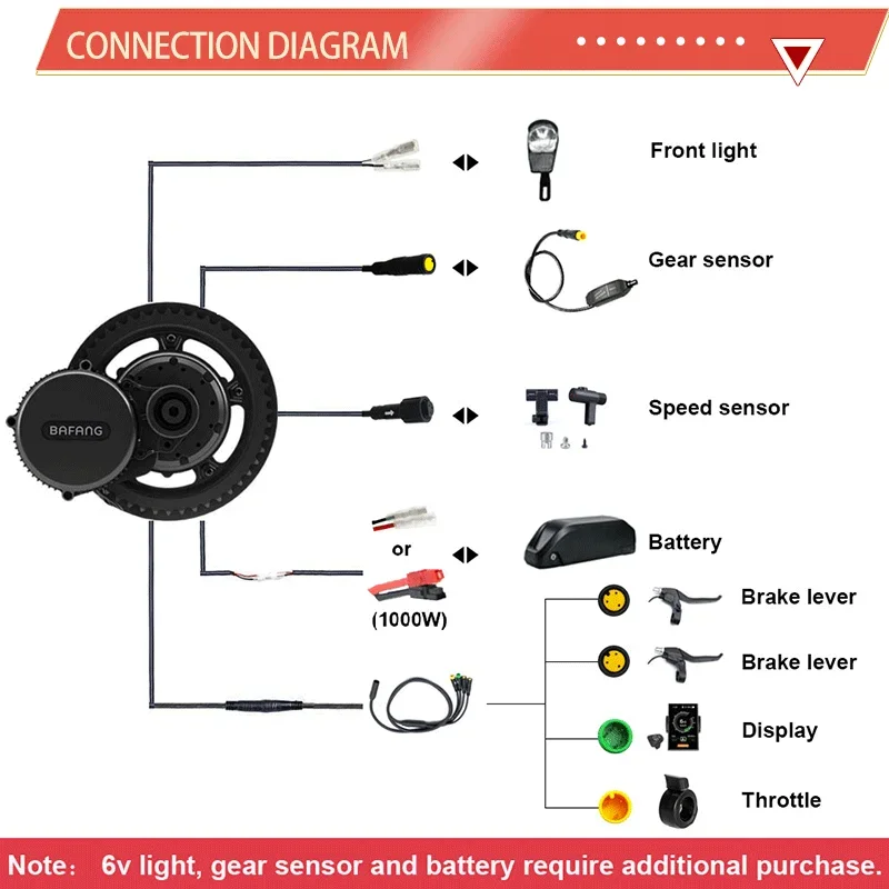 Bafang BBS02B BBS02 750W 48V Mid Drive Motor Electric Bicycle Conversion Kit with Ebike Engine 48V 13AH Battery