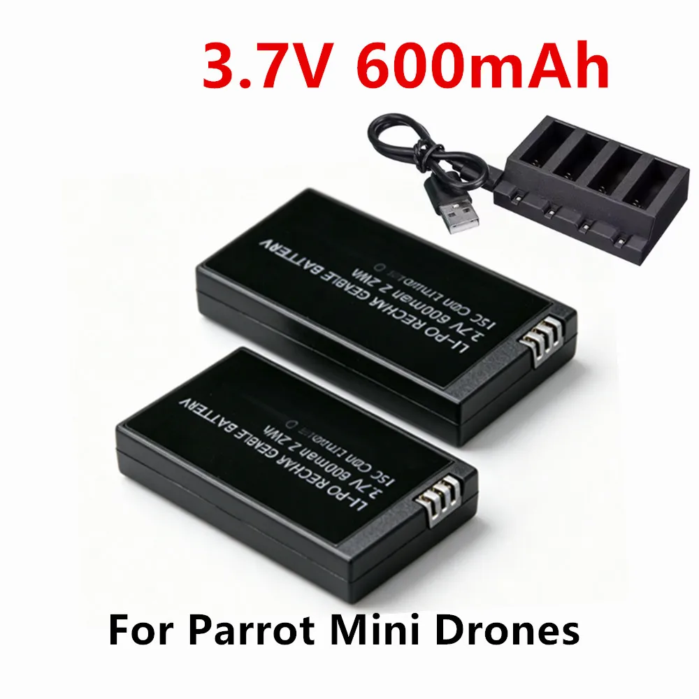 3,7 V 600 mAh Lithium-Polymer-Akku für Parrot MiniDrones Mambo, Jumping Sumo & Rolling Spider Parts Akkus mit Ladegerät
