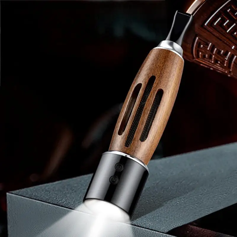 New Multifunctional Cigarette Lighter That Does Not Shed Cigarette Ash Smoking Tool For Driving Solid Wood Charging Lighter