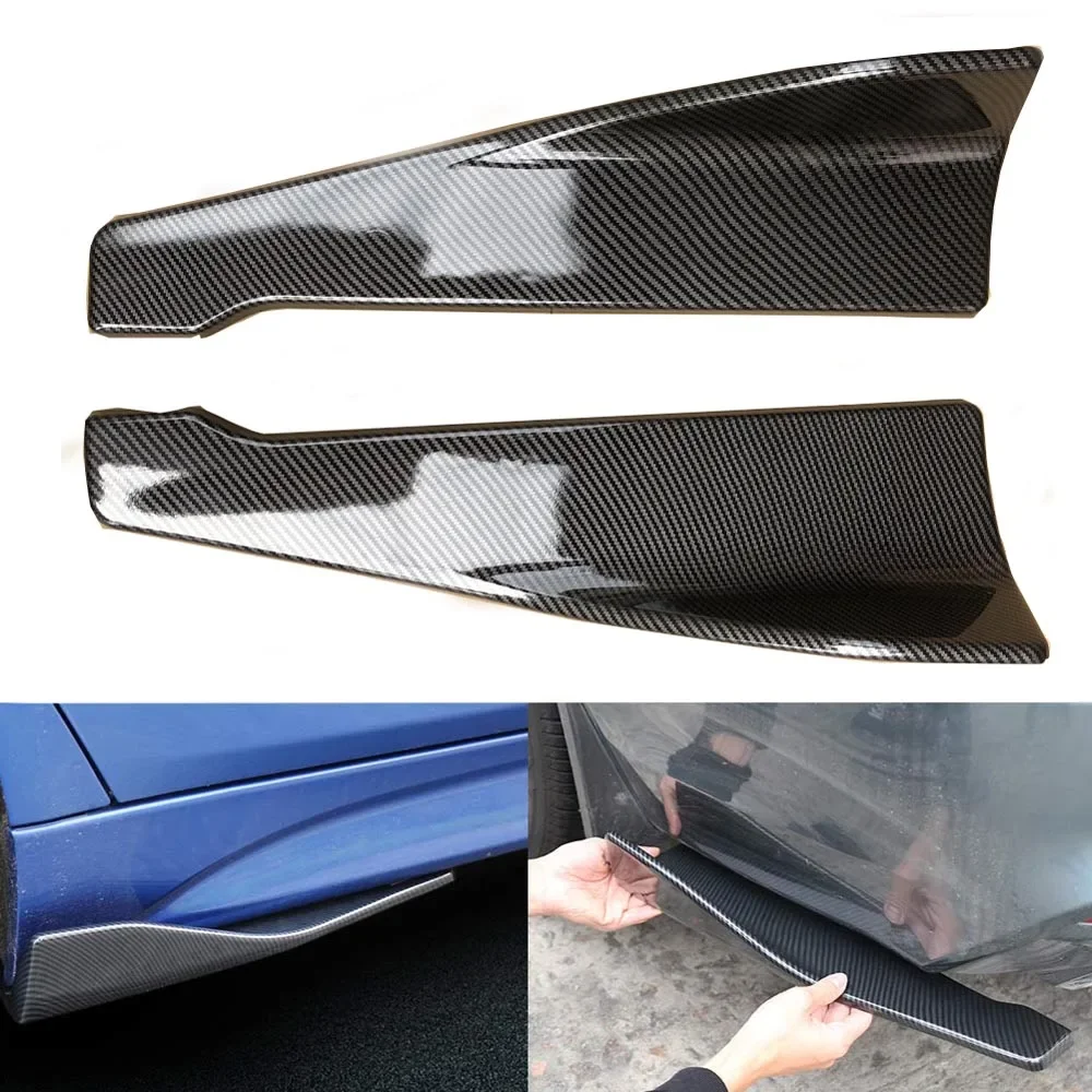 

Carbon fiber Rear Bumper Lip Lower Corner Valance Covers Splitter Spoilers