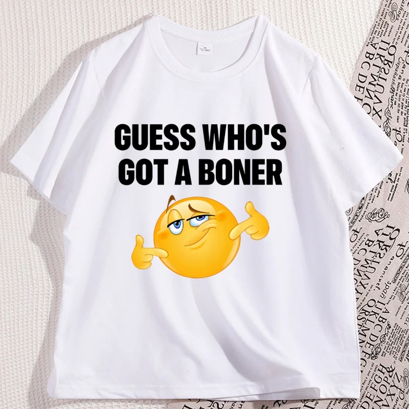 Camiseta Guess Who's Got, camiseta Unisex de manga corta estampada, ropa de calle, camiseta gráfica informal, camisetas gráficas de algodón con cuello redondo