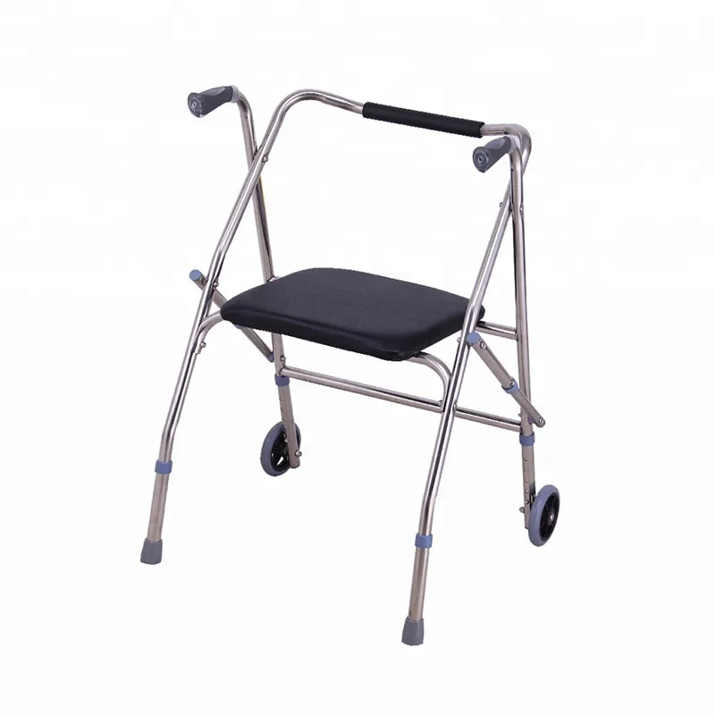 Disabled Foldable Aluminium Walker & Rollator With Seat