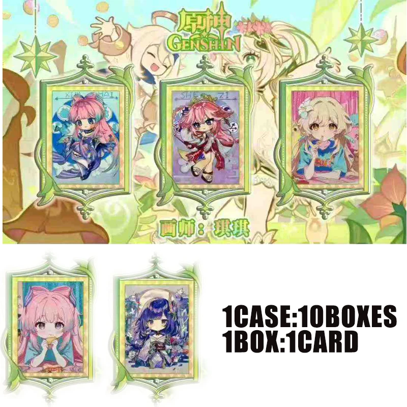 2025 Daoyu Culture W1 Genshin Impact لطيف مجموعة بطاقات صندوق حزمة أنيمي لعبة CCG لعبة لوحة فنية بطاقة تجارية هدايا اللعب #1