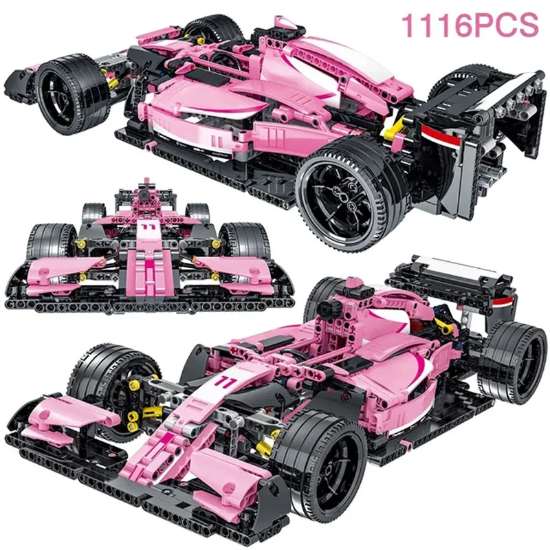 Technical High-Tech Formula F1 Remote Control Moter Power Building Block Super Speed Racing Vehicle MOC Bricks Toy for Boys Gift