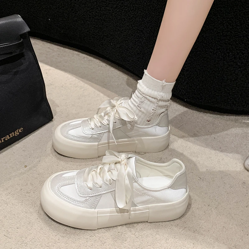 

Удобные женские туфли мэри джейн на толстой подошве, новинка весны 2024, универсальные дышащие однотонные туфли на мягкой подошве