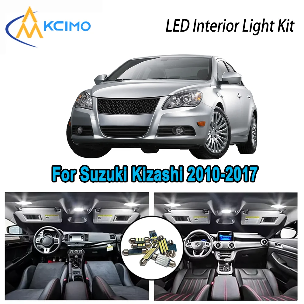

Premium Bright LED Interior Light Kit for Suzuki Kizashi 2010-2017 2011 2012 2013 Dome Map Trunk Car Lamps with Canbus No Error