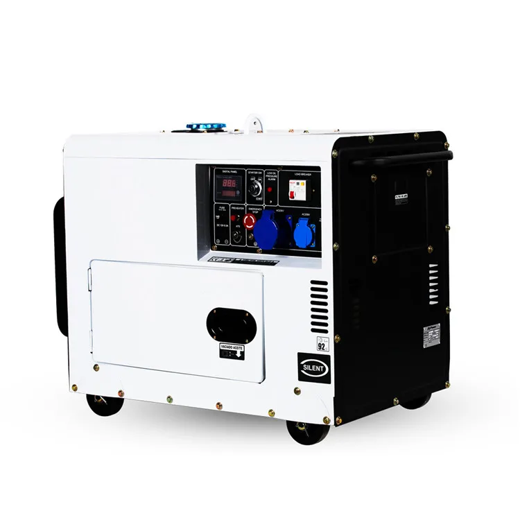 Good material electric starter for 6.5kw 6.5kva silent diesel generator