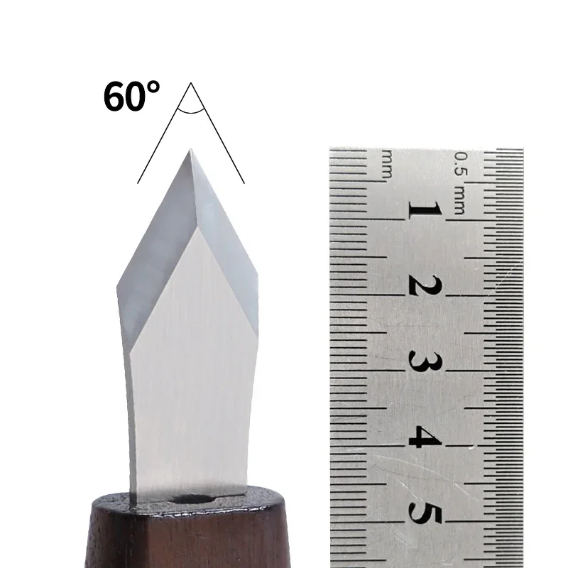 1PC  Double Bevel Striking Knife with Sharp Blade Wooden Handle for Woodworking Carving and Marking