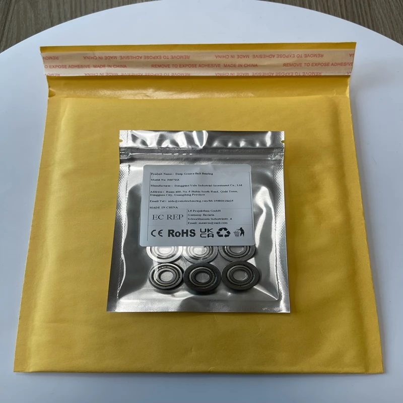 

10PCS F697ZZ 7x17x5 mm Bearing ABEC-7 Flange Ball Metal Shielded Flanged Bearings