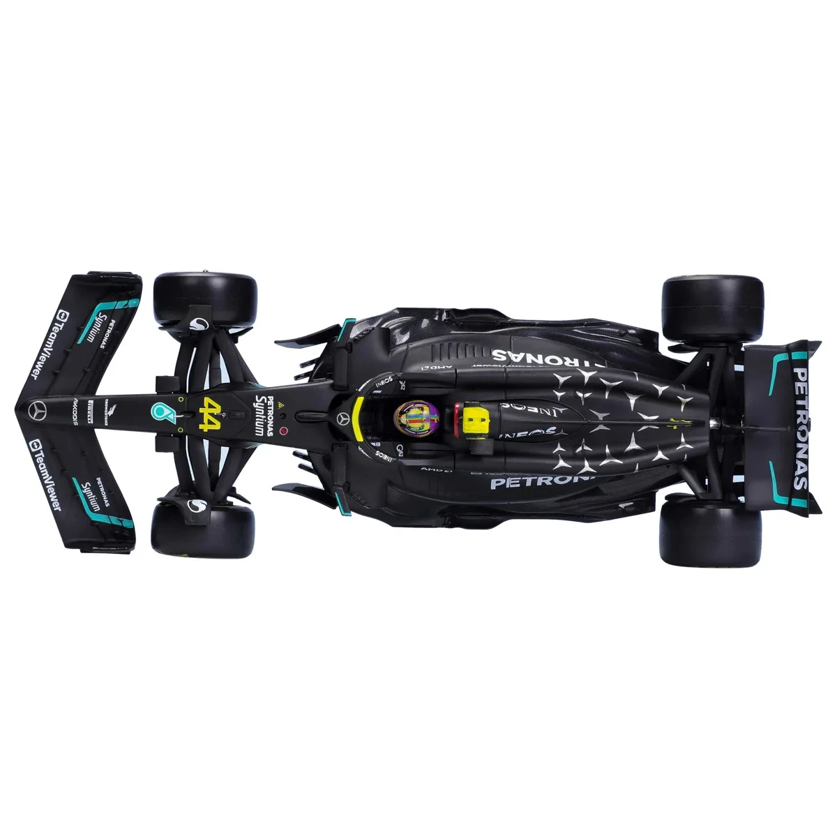 Car Model Bruago 1:24 Mercedes 2023 W14 E Performance 44 Hamilton F1 Formula Racing Static Simulation Alloy Model Toy Collection