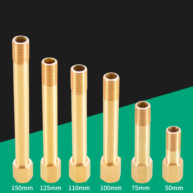 

Brass Pipe Fitting - Extend Lenght Female x Male Connector 1/8" 1/4" 3/8" x 50/75/100/125/150mm BSP Jointer Adaptor Water Gas