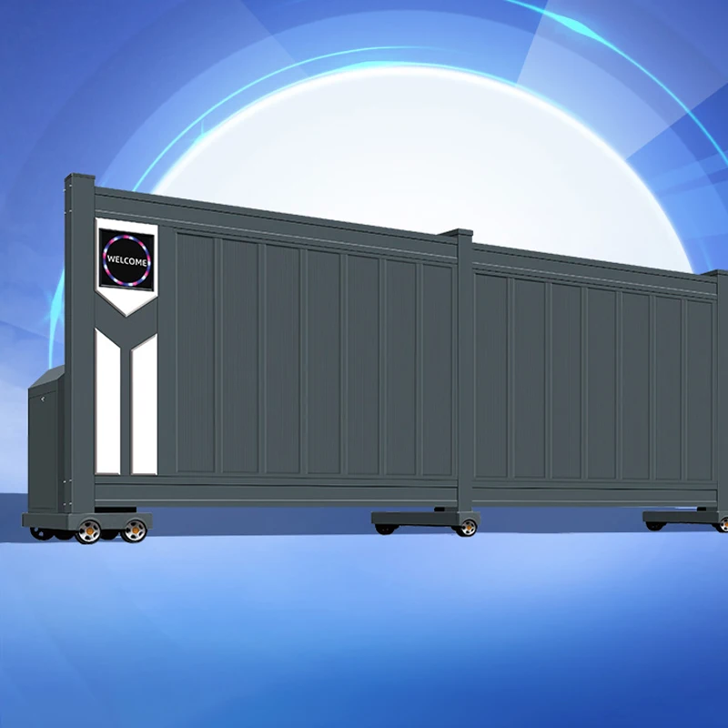 

Automatic Remote Control Aluminum Alloy Enclosed Segmented Sliding Gate for Industrial Use-for Warehouse School Park Hospital