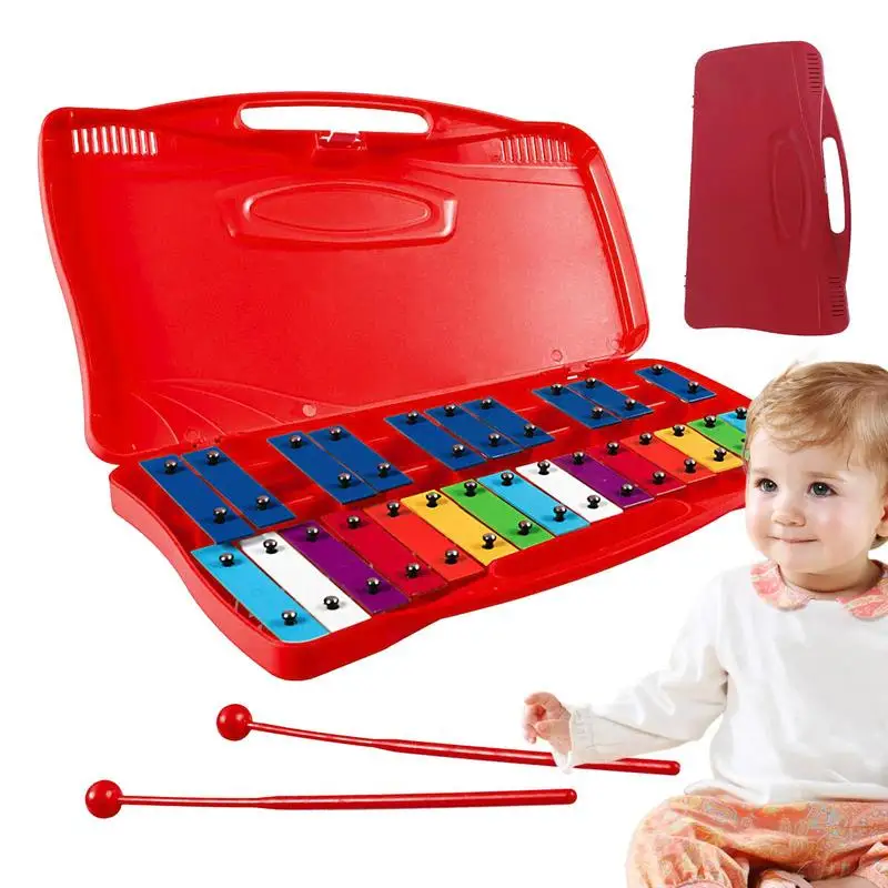 25 Note Glockenspiel Professional Xylophone Instrument For Kids Aluminum Material Music Enlightenment Tool For Easter