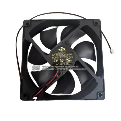 POWERYEAR PY-1225H12S 12V 0.35A 아이스 섀시 냉각 팬 12CM 12025 오일 이중 볼 베어링 용 새 쿨러 팬