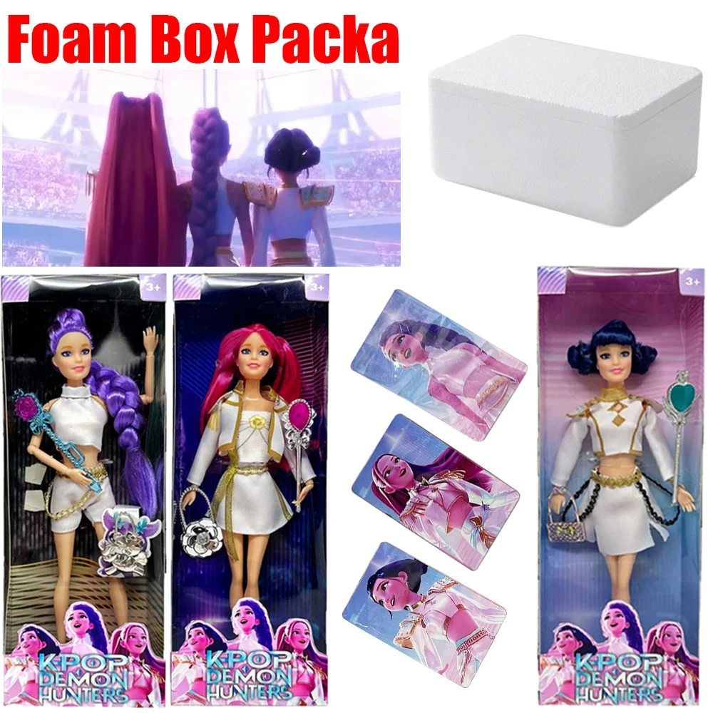 

✨ Poseable Craft K-Pop Demon Hunter Dolls (Rumi/Mira/Zoey) - Fine Texture, Wands & Bags | Xmas Gifts