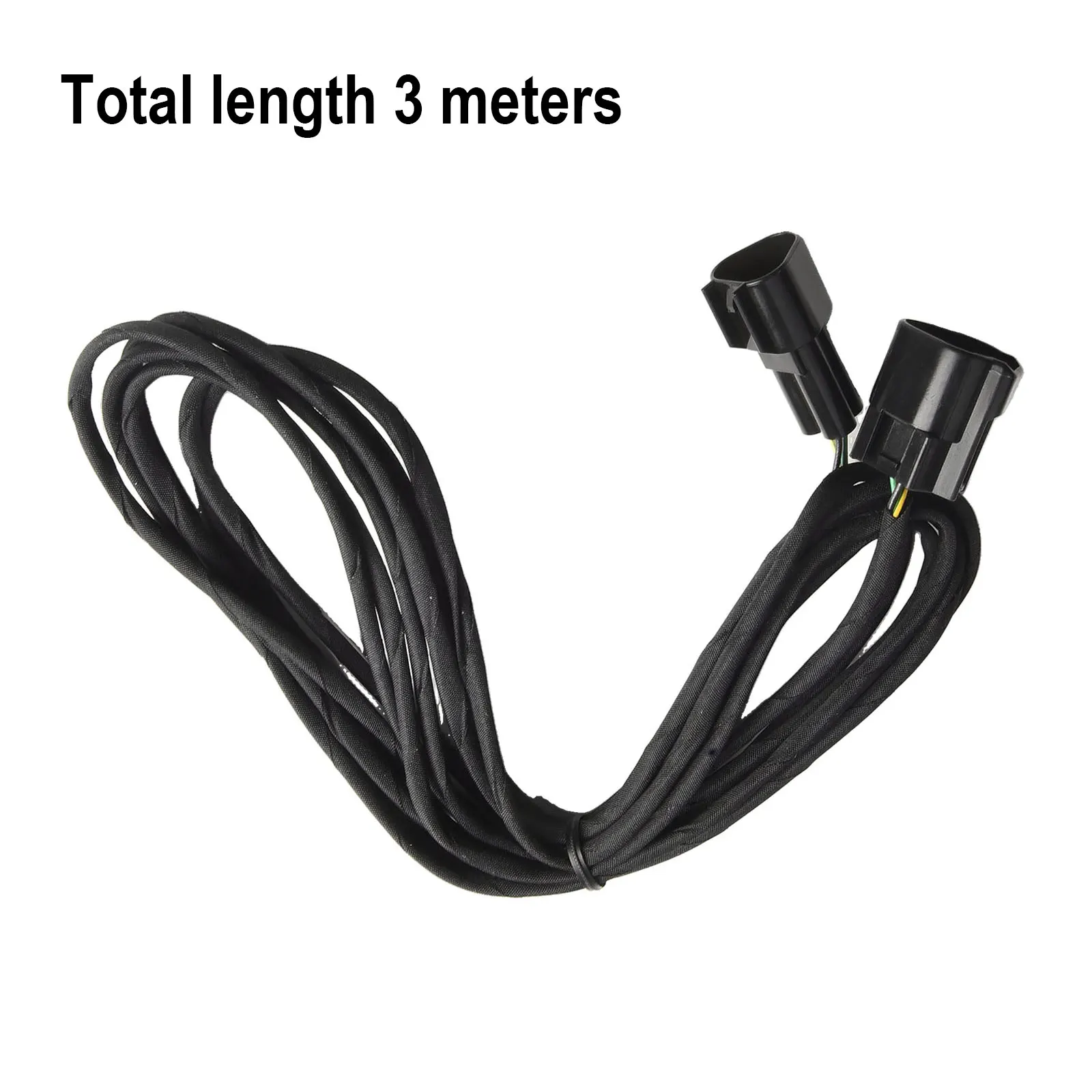 LCD Extension Cable Color Black Diesel Heater Extension Cable Generous 3-meter Length High Universality Fitment Car Installation