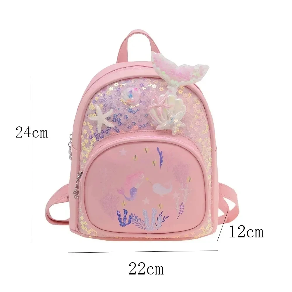 Mochila de lantejoulas personalizada para meninas, bordado com nome personalizado, bolsa de volta à escola, mini saco bonito para criança