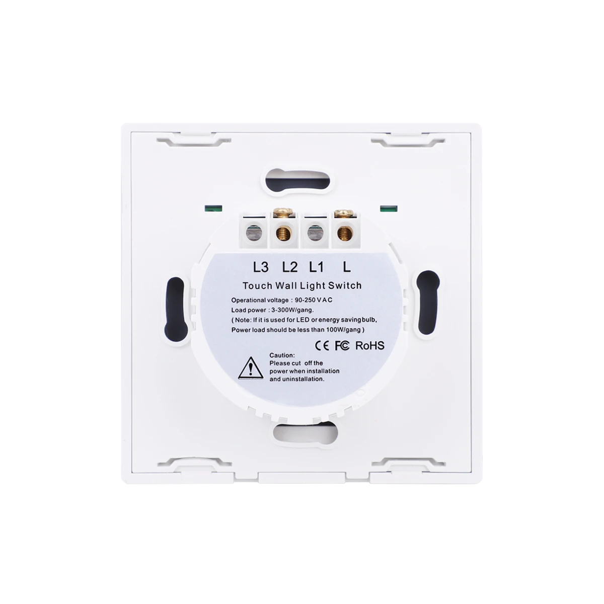 EU Touch Switch Sensor Switches No Neutral Wire Required LED Crystal Glass Panel 1/2/3 Gang Wall Lamp Light Switch AC100-240V