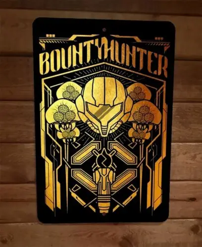 Bounty Hunter 8x12 Metal Wall Sign Video Game Arcade