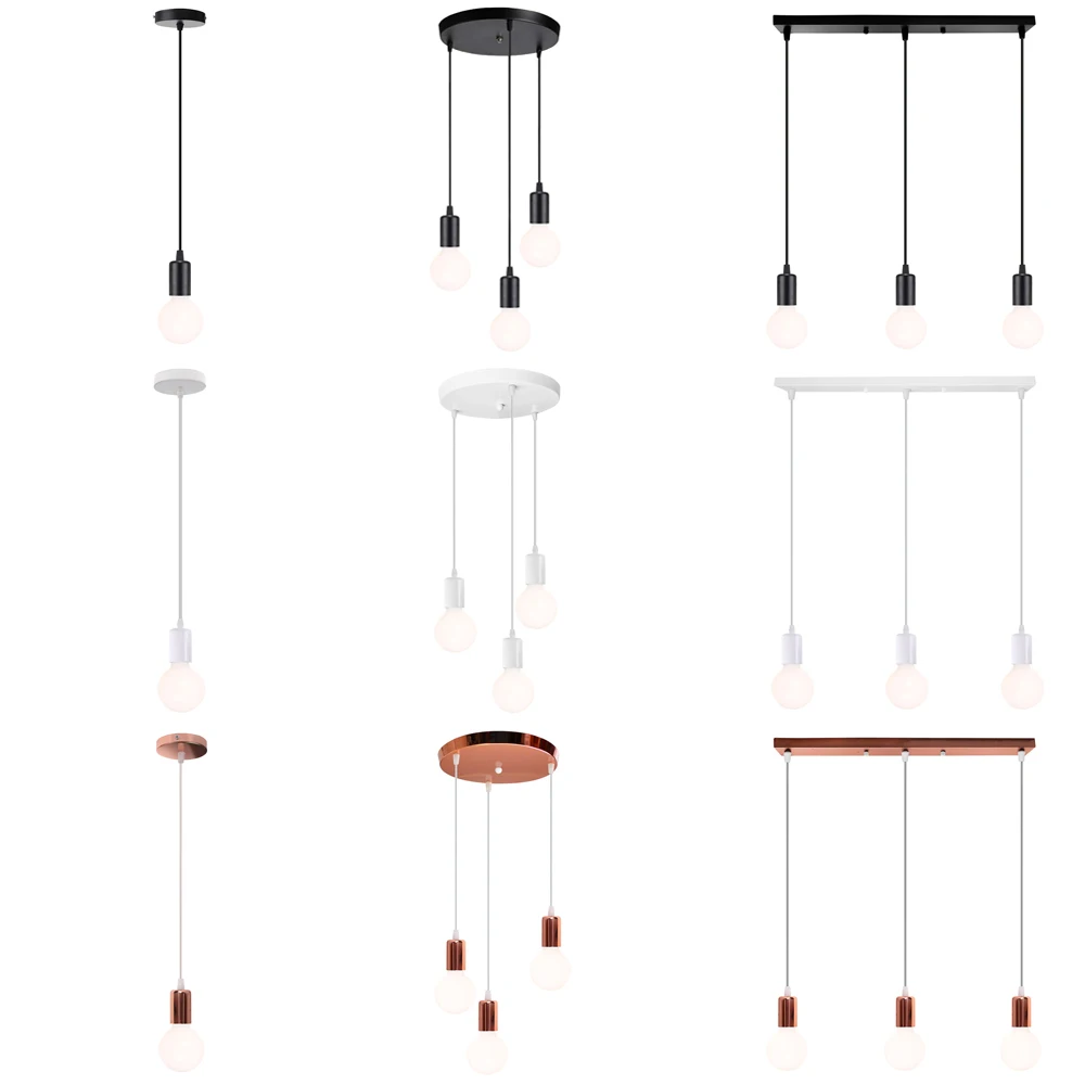 E27 Industrial Retro Iron Pendant Light Dining Room Restaurant Kitchen Hanging Lamp Loft Vintage Simple Bedroom Bar Hanglamp