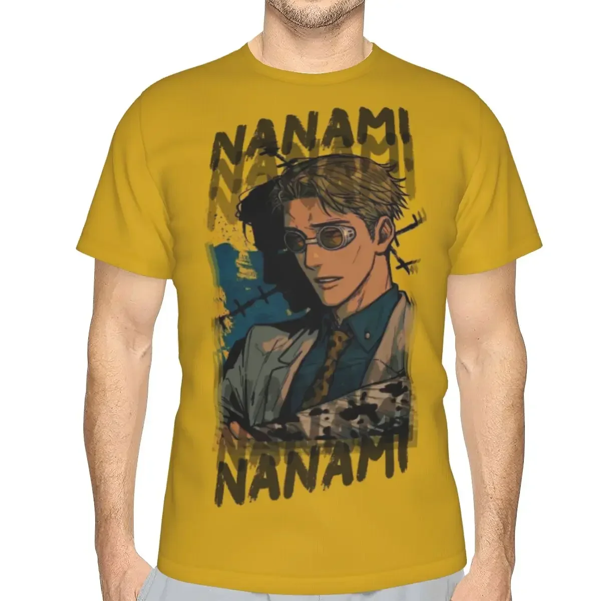 Nanami Kento Jujutsu Kaisenpolyester T-Shirt Men'sFashion T Shirts Men O-Neck Short Sleeve