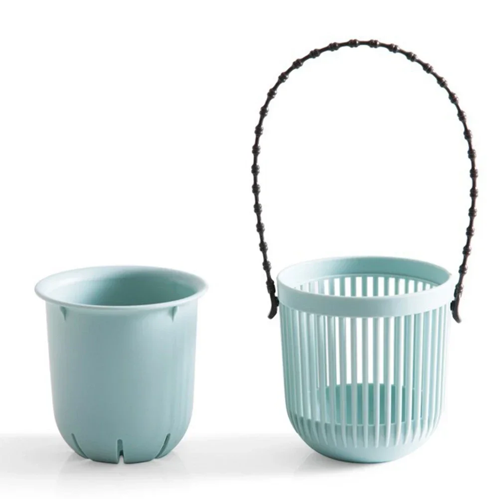 New Creative Simple Double-layer Plastic Planter Desktop Ornament Hanging Flowerpot Plants Holder Basket Garden Pot Home Decor