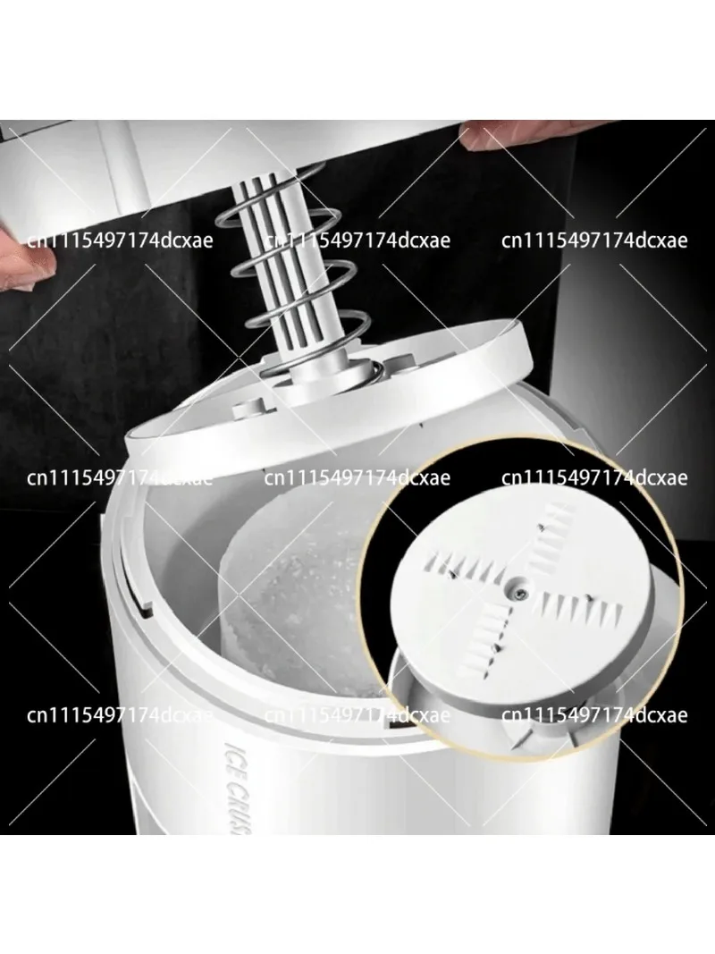 Manual Hand-Cranked Shaved Ice Machine Detachable Pressure Spring Anti-Slip Ice Crusher DIY Slushies Maker