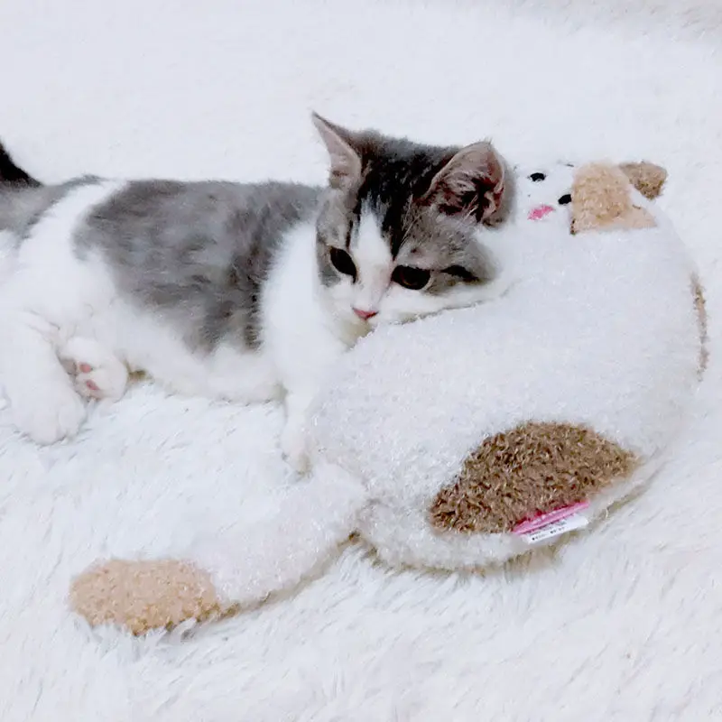 Kitten deep sleep hug pillow step on milk plush bite self-hey toy