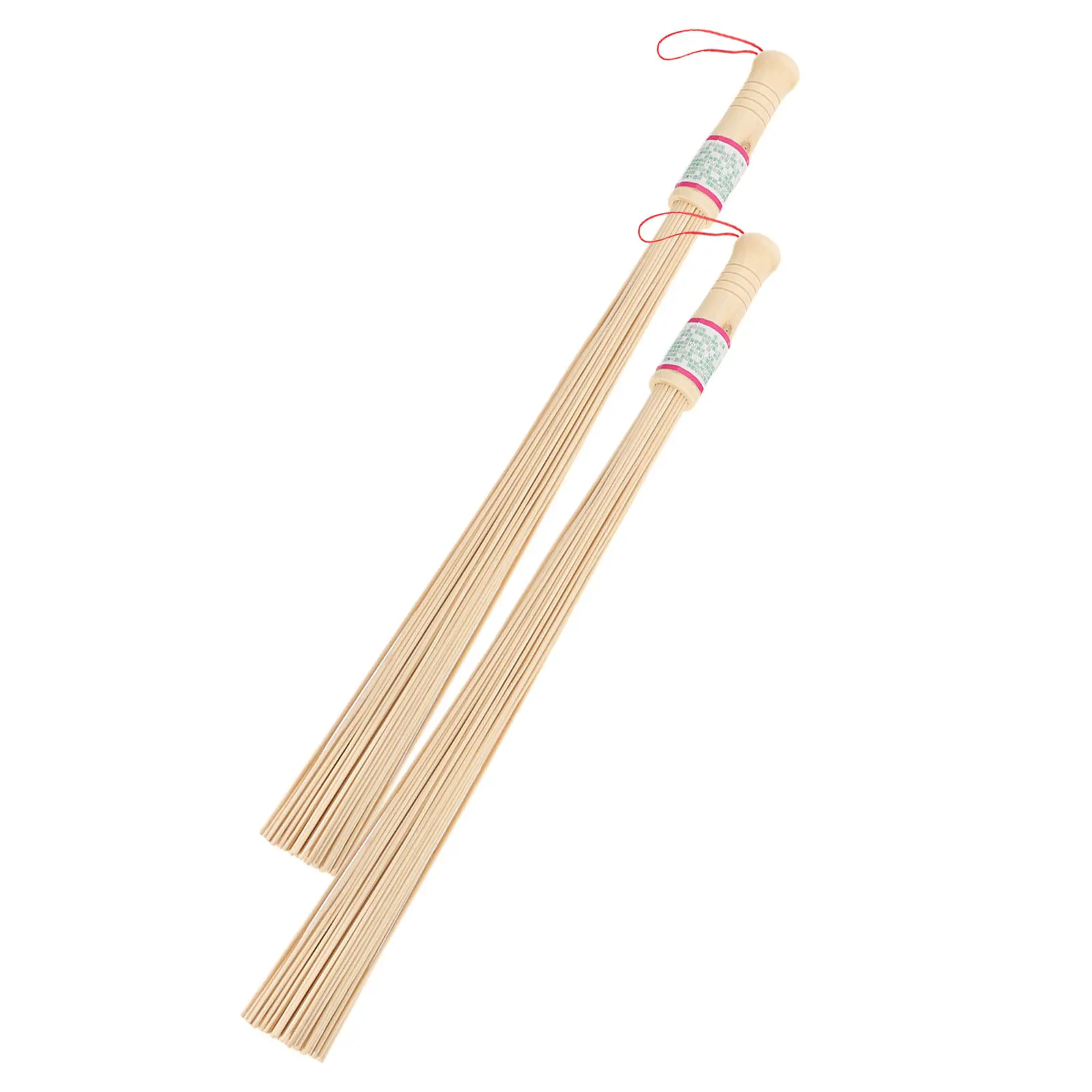 2Pcs Bamboo Handheld Body Massager Knocking Stick for Back Legs Arms Relaxation Promotes Blood Circulation Portable Massage Rod