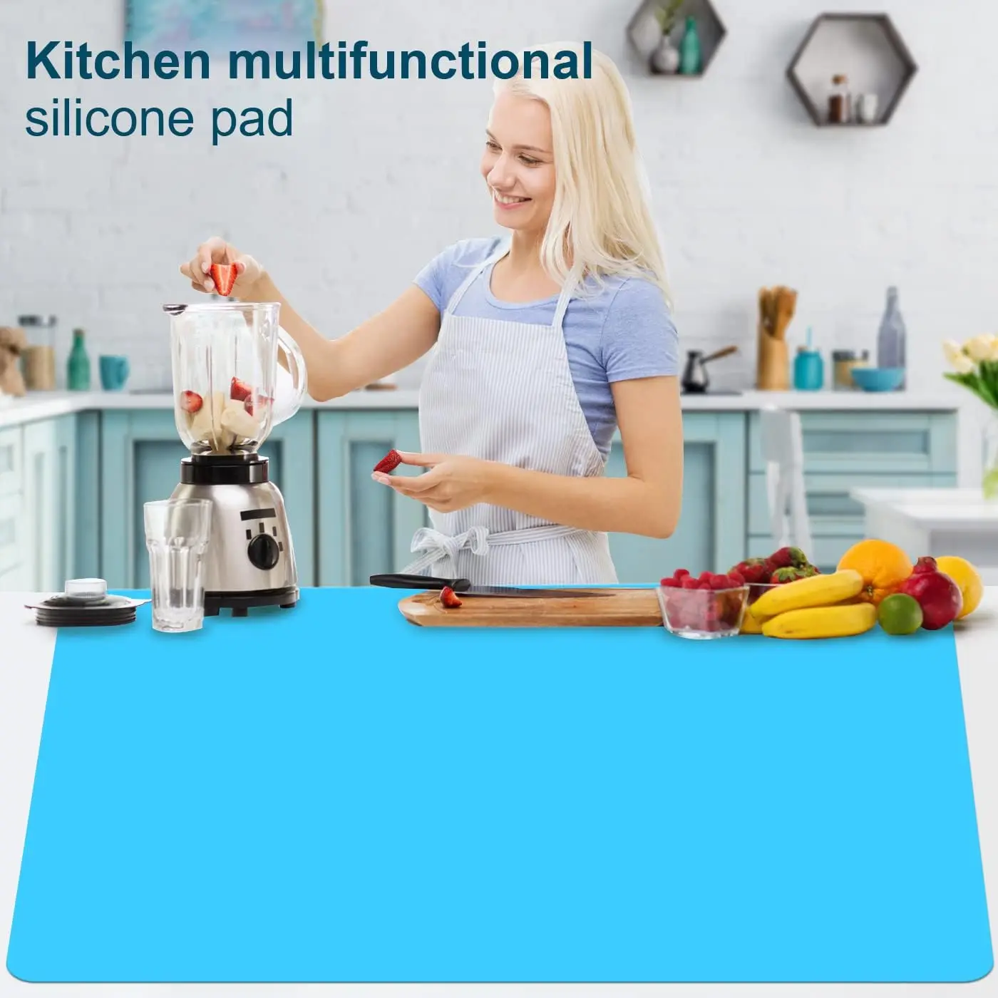 

Silicone Mat Heat Resistant Sheet Waterproof Pad Kitchen Counter Protector Vinyl Craft Mats Nonslip Large Table Placemat