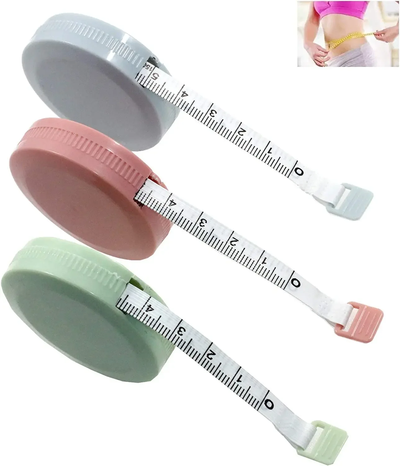 1/3/5PCS Retractable Soft Tape Measure Body Measurement Ruler with Double Scale for Weight Loss Medical Body Measurement Tailor
