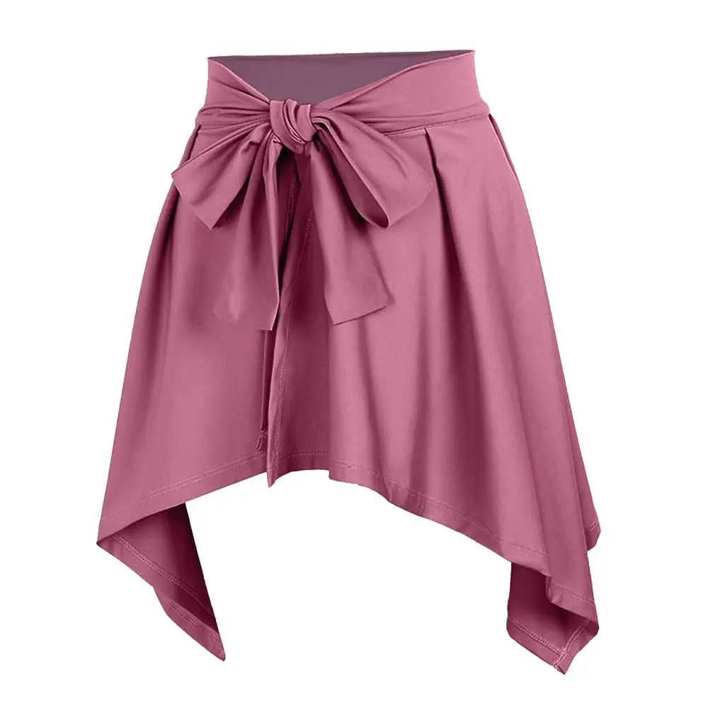 Anti-Peek Yoga Kurzer Rock Einfarbig Atmungsaktiver Hüftversteckrock Multifunktionaler, schnell trocknender Tanz-Po-bedeckender Rock Fitness