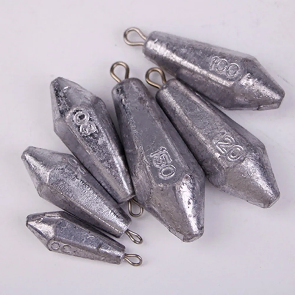 10g-200g Tail lead Sinker Fishing Lead concave bottom roadrunner tapering lead Sinkers  Lead Weights 10g-100g Fishing Tackle