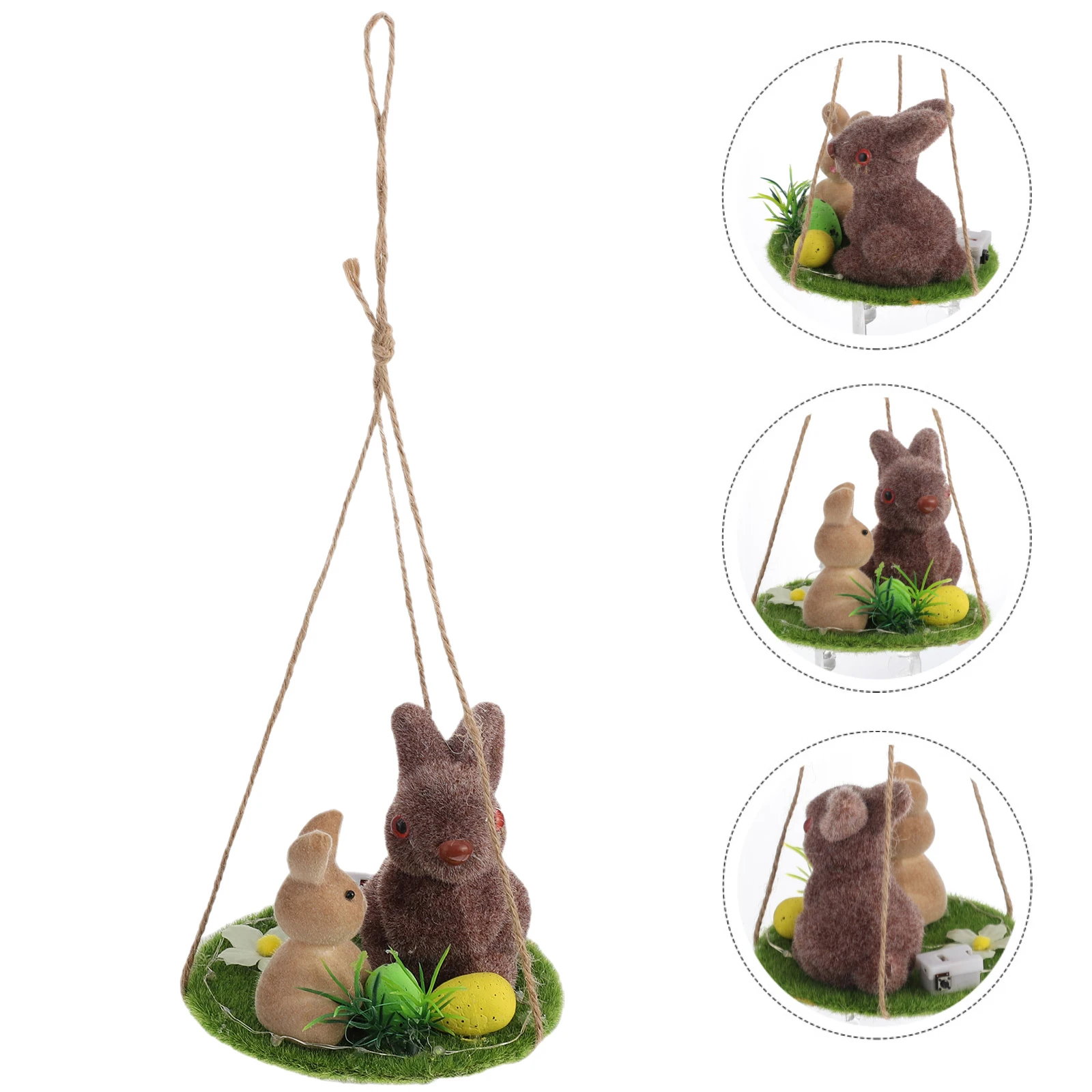 

Flocking Bunny Adornment Vivid Rabbit nament for Photography Props Wedding Party Garden Decoration Unique Gift Idea Colorful Non