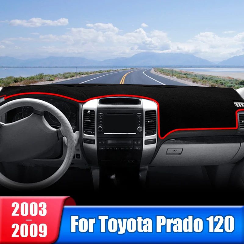 غطاء لوحة سيارة لتويوتا لاند كروزر برادو 120 FJ120 2003 2004 2005 2006 2007 2008 2009 داش الشمس الظل الوسادة الملحقات