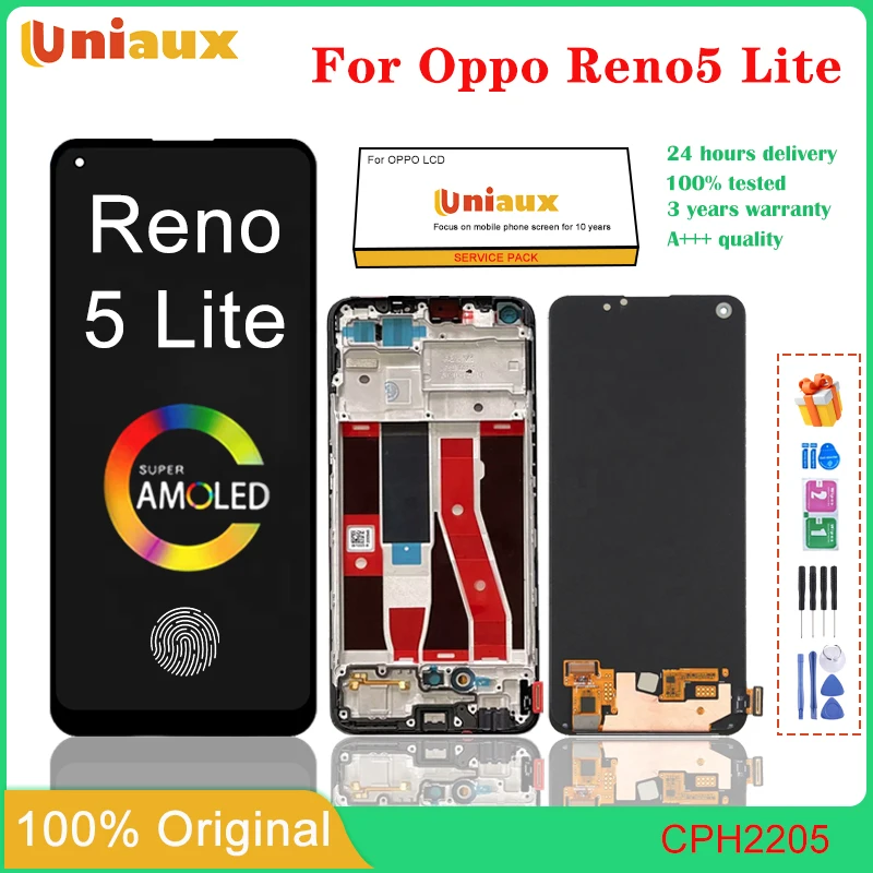 Pantalla LCD Original de 6,43 pulgadas para OPPO Reno5 Lite CPH2205, montaje de digitalizador con pantalla táctil para OPPO Reno 5 Lite