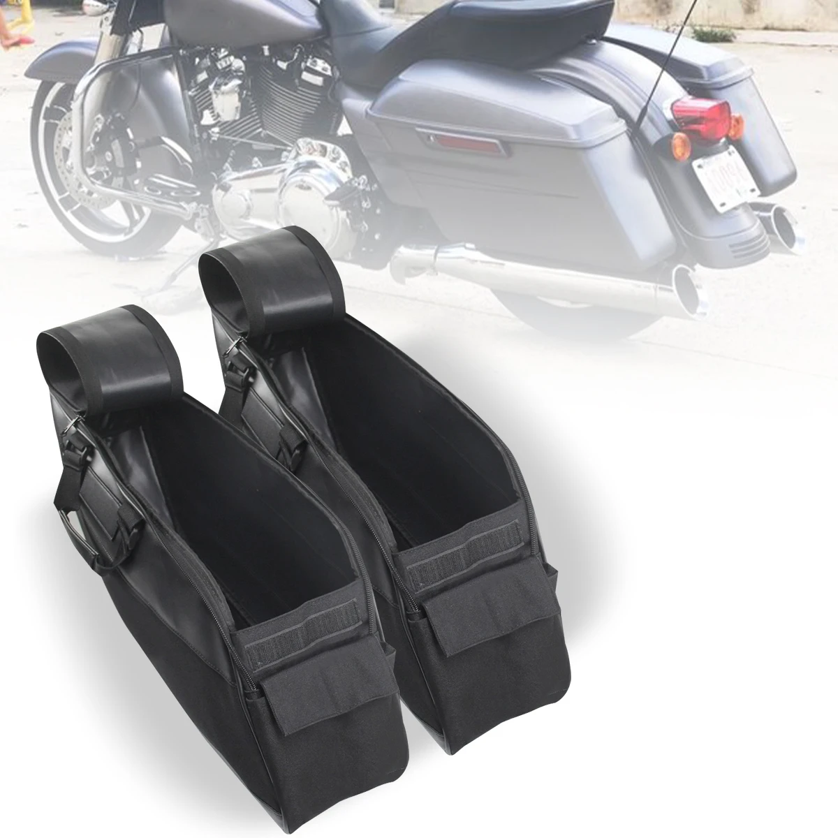 Motorcycle Saddle Bag Luggage Rack Liner Saddlebag For Harley Touring Road King Electra Street Glide Ultra Tour FLTR FLHX 93-23 image 6