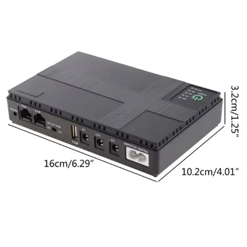 Uninterruptible 8800/10400Mah Power Supply Charger Cell Phone DC UPS AC85-265V DC1018P Router 5V9V12V Optical Cat Monitor