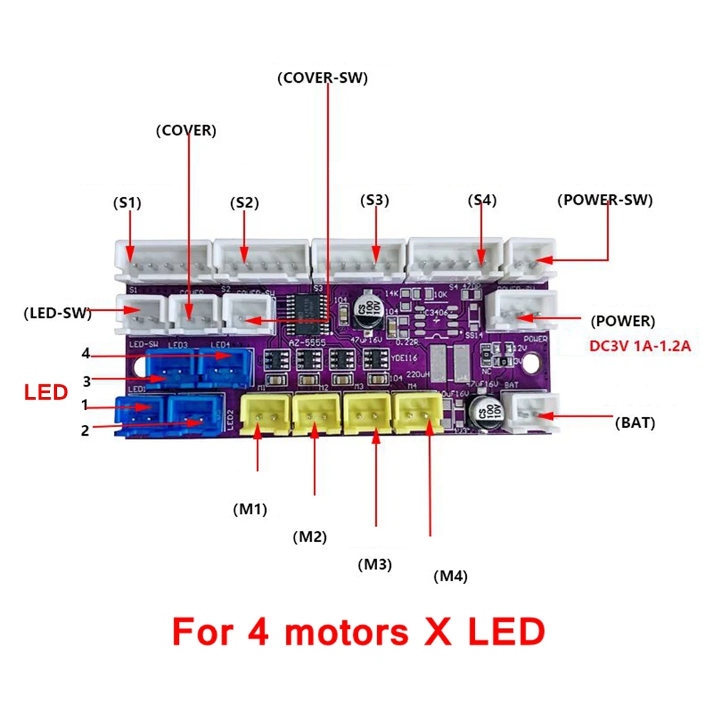 DC 3V Meja Putar Motor Kontrol Mainboard Jam Tangan Pengocok Kotak Lilit Aksesoris Winder untuk 1/2/3/4 Motor Jam Tangan Kotak