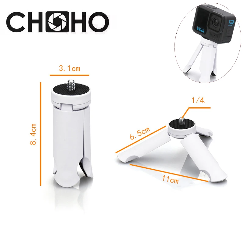 Mini Tripod light Table Stand fold tripode ABS Phone Holder Vlog Selfie Stick For Cellphone Gopro 13 DJI Insta360 X5 Accessories