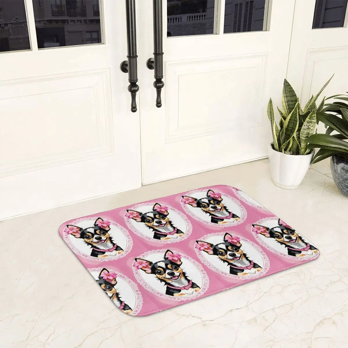 Chihuahua Dog Anti-slip Doormat Floor Mat Antiwear Carpet Rug for Kitchen Entrance Home Bathroom Living room Footpad Mats