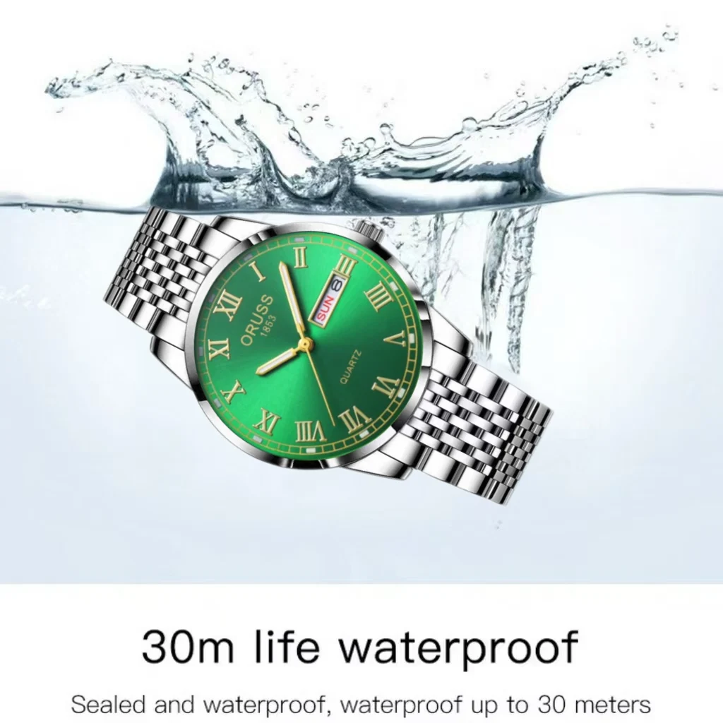 ORUSS оригинальные элитные роскошные мужские часы светящиеся часы для мужчин часы модные наручные часы из нержавеющей стали водонепроницаемые кварцевые
