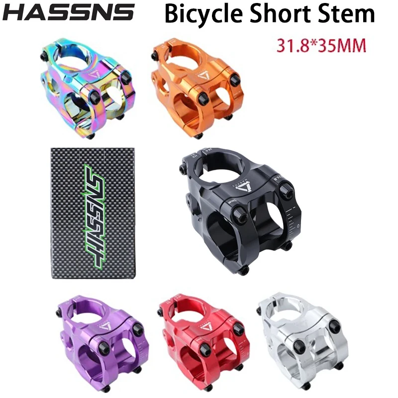 

HASSNS HA31 35 мм вынос горного велосипеда, дорожный велосипед, регулируемый стояк, стол на руль, короткая мощность, аксессуар для велоспорта MTB, 31,8 мм