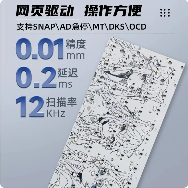 Hall Effect keyboard pcb colour61 SE wired hotswap RGB GH60 size case wooting 60he compatible underglow rgb