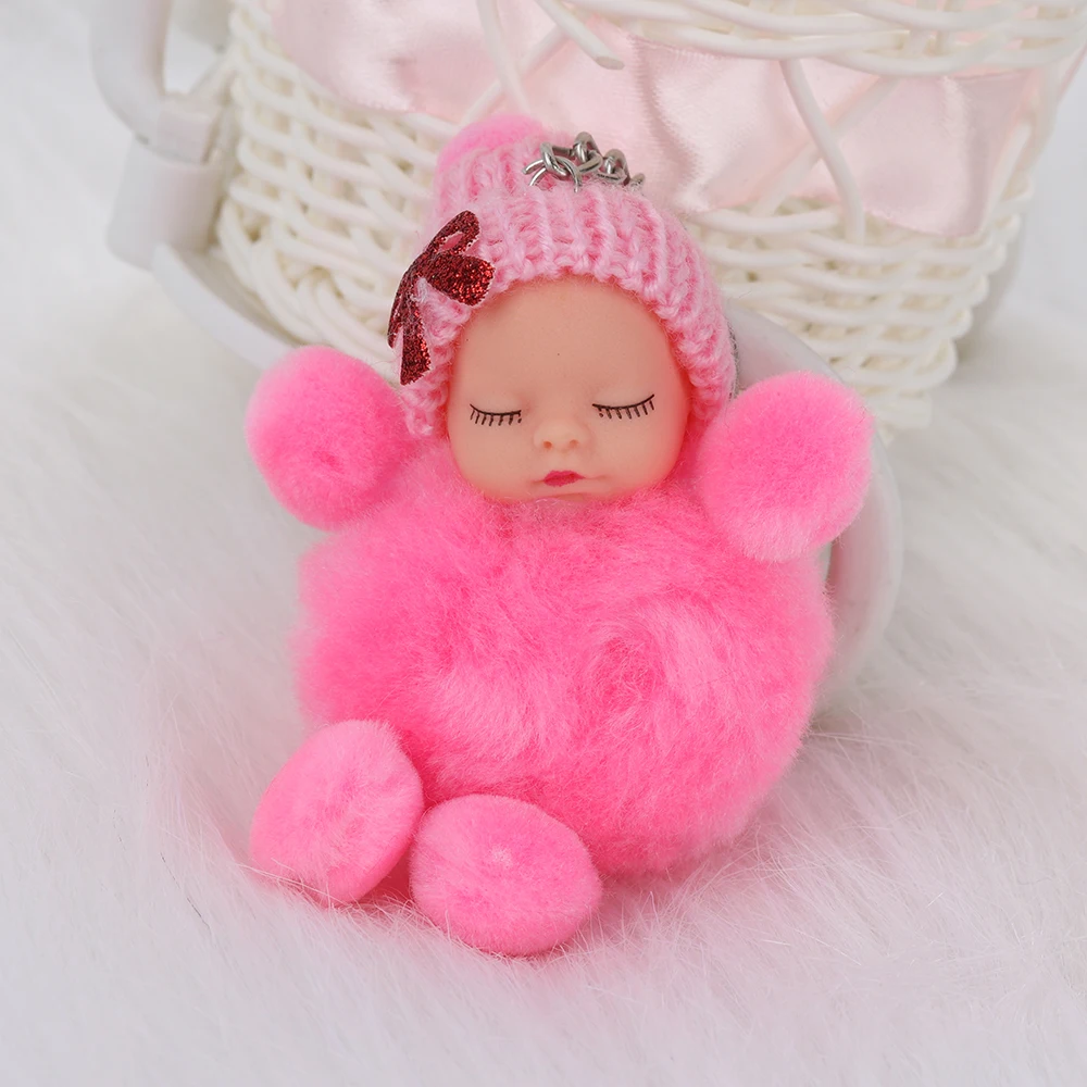 Porte-clés mignon en peluche pour bébé, 1 pièce, nœud papillon en peluche, pompon en fourrure, pendentif de sac pour femmes et filles, bijoux, jouets